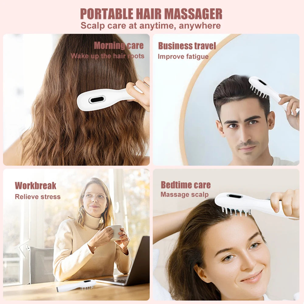 Electric Scalp Massage Comb Infrared Light Head Massager for Hair Growth Medicine Scalp Oil Applicator Anti-Hair Loss