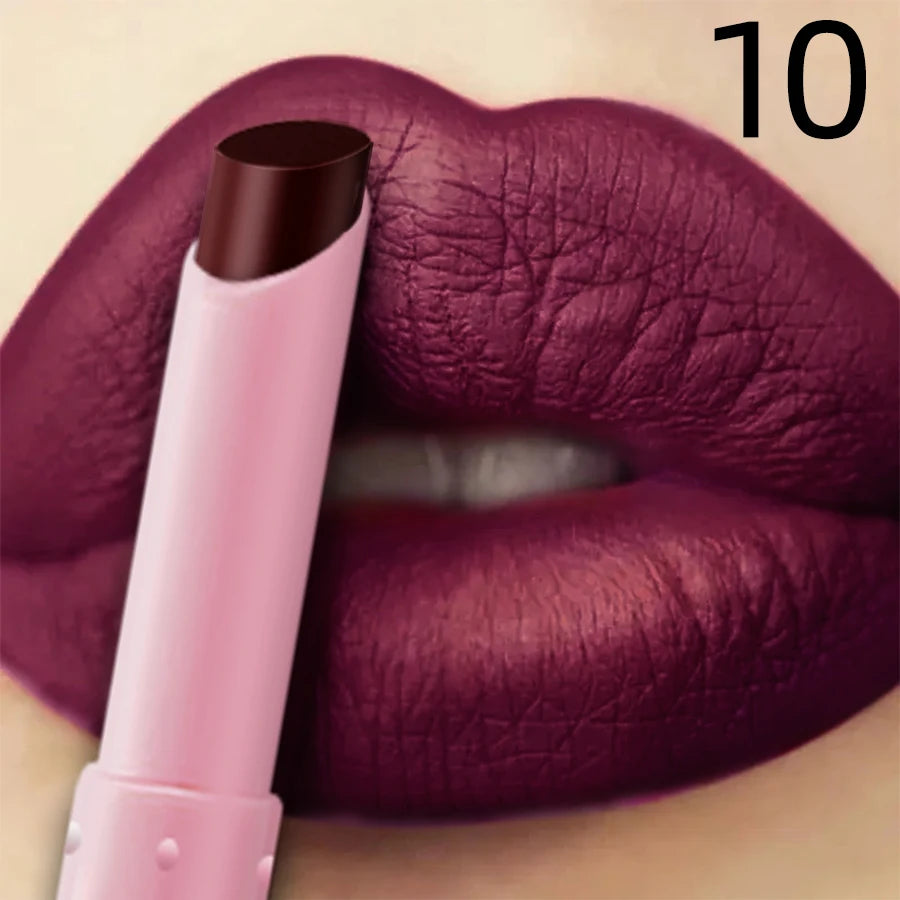 15 Color Cigarette Velvet Matte Waterproof Lipstick Long-lasting Lip Gloss Lip Makeup  Red Brown Pink Lip Liner Pen  Lip Tint