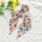 New Fashion Print Bow Scrunchies Hair Ribbon For Women Elastic Hair Band Girls Horsetail Hair Ties Hair Accessories