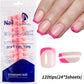 576pcs/Box Colorful Fake Nails Black Red Design Fake Nail Oval Short Square Press On False Nails Mixed Full Cover Nail Tips