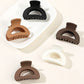 5 Pcs Small Flower Hair Claw Clips for Women Girls,Matte Rectange Jaw Clips,Semicircle Barrettes for Thin Hair