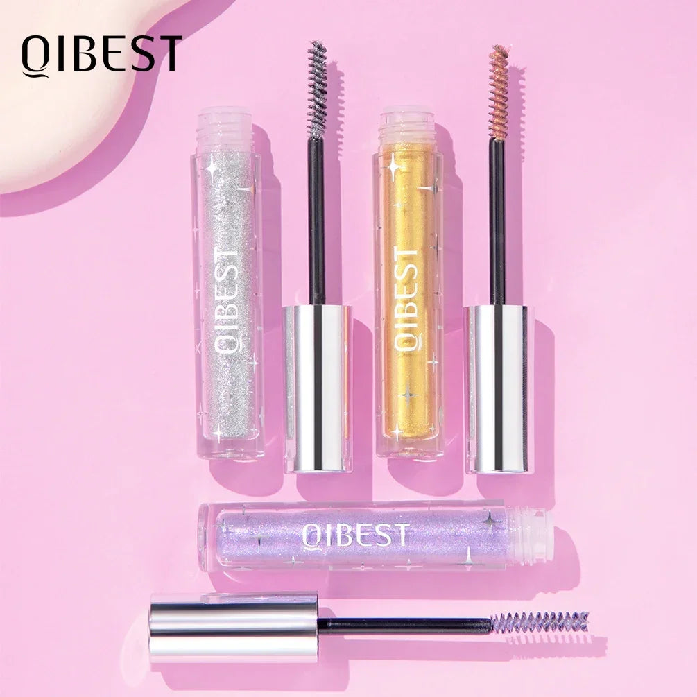 Diamond Purple Mascara Shining Sequins Glitter Eyelashes Quick Dry Sweat Proof Lasting Curling Thick Mascara Shimmer Makeup тушь