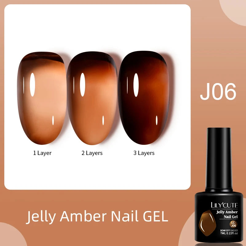 LILYCUTE Fluorescent Nail Gel Polish Orange Red Neon Bright Color Summer Series Soak Off For Manicure Nail Art UV Gel Varnish