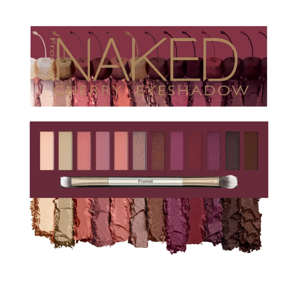 12 Colors Eyeshadow Palette Long Lasting Easy Makeup Brown Eyeshadow Palette Pink Eyeshadow Palette