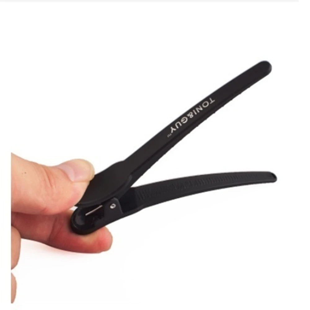 12pcs Hairdressing Hair Clip Salon Professional Women's Braided Tools Black Plastic Hairpin Clamps Claw Section Alligator Clips