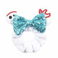 Disney Mouse Ears Velvet Scrunchies Hairband Women Elastic Ponytail Holder Girls Sequin Bow 2023 Kids Party DIY Hair Accessories