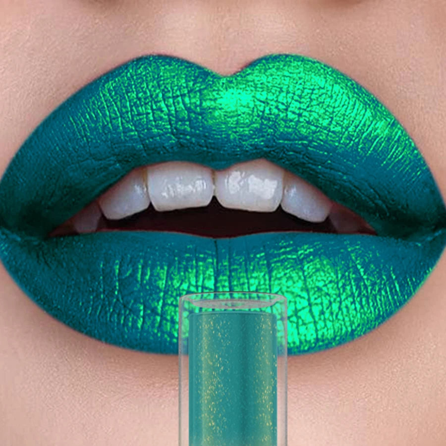 14 Colors Bold Intense Glitter Shiny Metallic Lip Glaze High Pigment Lip Tint Korean Makeup Long Lasting Lip Senior Cosmetics