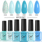 LILYCUTE 6PCs/Set Gel Nail Polish Set Kit Glitter Nail Gel Sequin Vernis Semi Permanent For Manicure Varnish UV LED Nail Art Gel