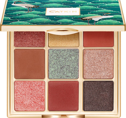 CATKIN Eyeshadow Palette Makeup, Matte Shimmer 9 Colors, Highly Pigmented, Creamy Texture Natural Bronze Neutral