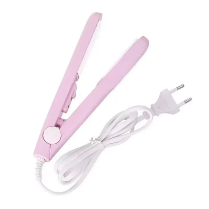 Mini Hair Straightener Clipboard Small Power Plug Curling Hair Straight Hair Girls Air Bangs Portable Hair Straightener