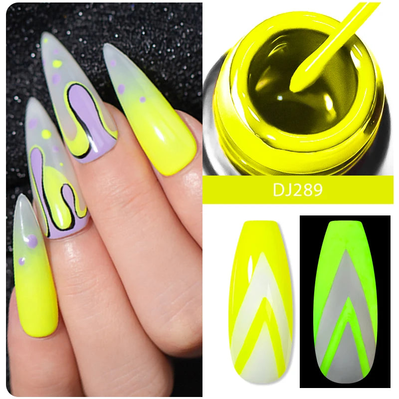 MEET ACROSS 5ml Sliver Metallic Liner Gel Nail Polish Super Bright Mirror Effect Painting Drawing Line Graffiti Stripe Nail Art