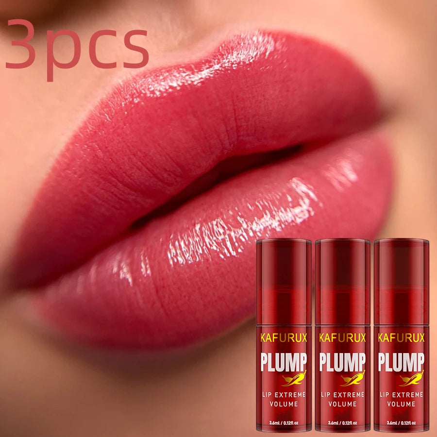 3 Pcs Lip Plump Moisturizing lip Oil Long Lasting Lip Gloss Serum Instant Volumising Essence Oil Repair lip Fine Lines Makeup