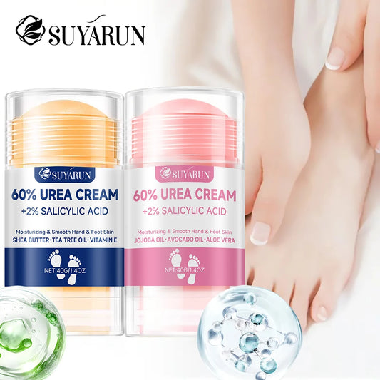 SUYARUN 60% Urea Foot Cream Stick - Moisturizing & Exfoliating, Cracked Heel Repair, Deep Hydration for Dry Feet, Long protect.