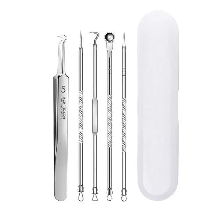 German Ultra-fine No. 5 Cell Pimples Blackhead Clip Tweezers Beauty Face Health Salon Special blackhead remover Acne Needle Tool