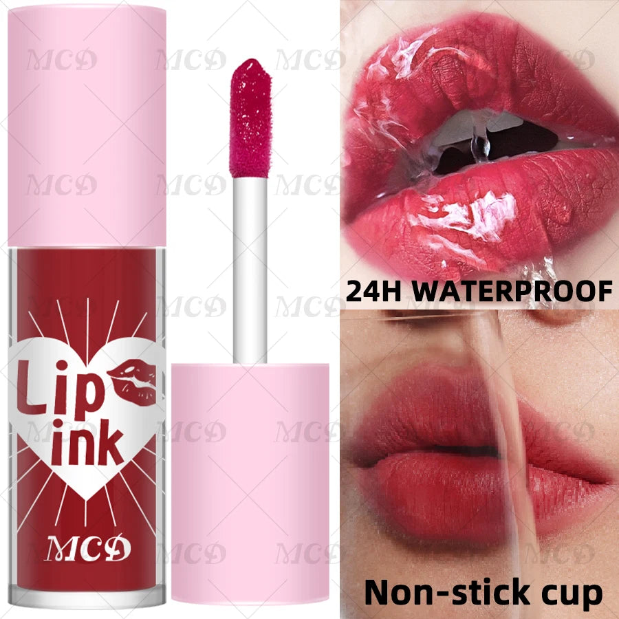 Waterproof Matte Lip tint Long-lasting Lip Glaze Sexy Plump Lip Glow Oil Velvet Lip Gloss Stain Makeup Full Color Lip Cosmetic
