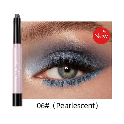QIBEST 12 Colors Eyeshadow Sticker Cosmetics Shadows Pencil Eyeliner Highlighter Shimmer Pigment Professional Female Makeup