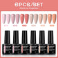 Color Block Series | Glossy Nails 0.24 oz Trendy Candy Foam Gel Semi-Permanent Nail Art Drip LED Nail Salon DIY Nail Art Gel Sea