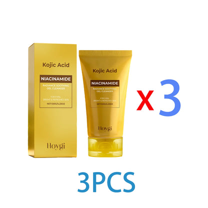 Turmeric Hyaluronic Acid Foaming Cleanser Gentle Face Wash for Oily Dull Skin Deep Pore Clean Hydrating Lather Daily Facial Care