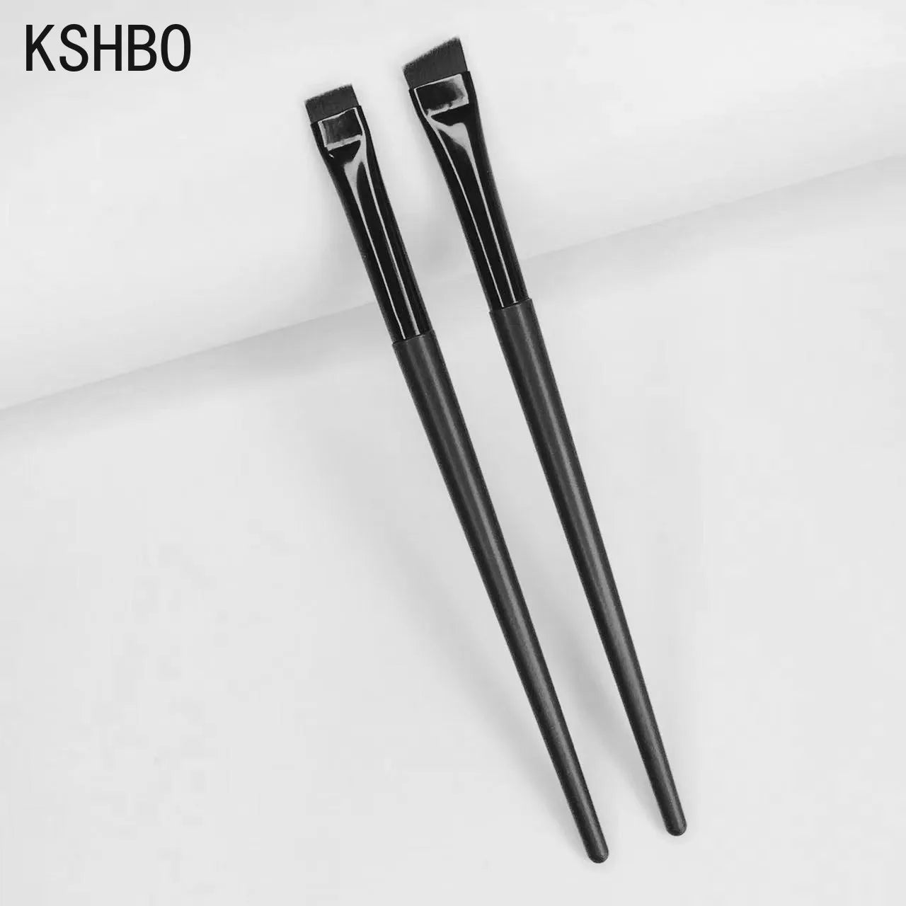 KSHBO 2pcs/set Brow Contour Brush Eyebrow Eyeliner Brush Portable Small Angled Eyebrow Liner Brush Women Makeup Cosmetic Tools