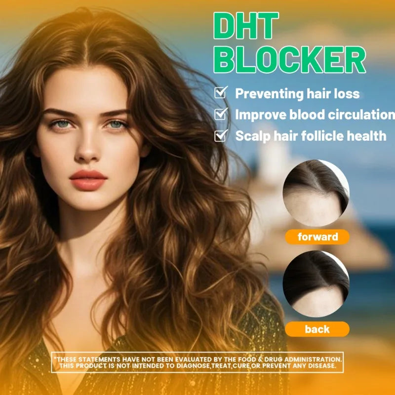 DHT Blocker Gummies - Hair Growth Supplement, for Hereditary Thinning Hair - for Men and Women - 60pcs