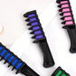 6-Piece Temporary Hair Dye Set, New Chalk Comb Temporary Washable Hair Dye, Suitable for Girls' Birthday Role-Playing DIY