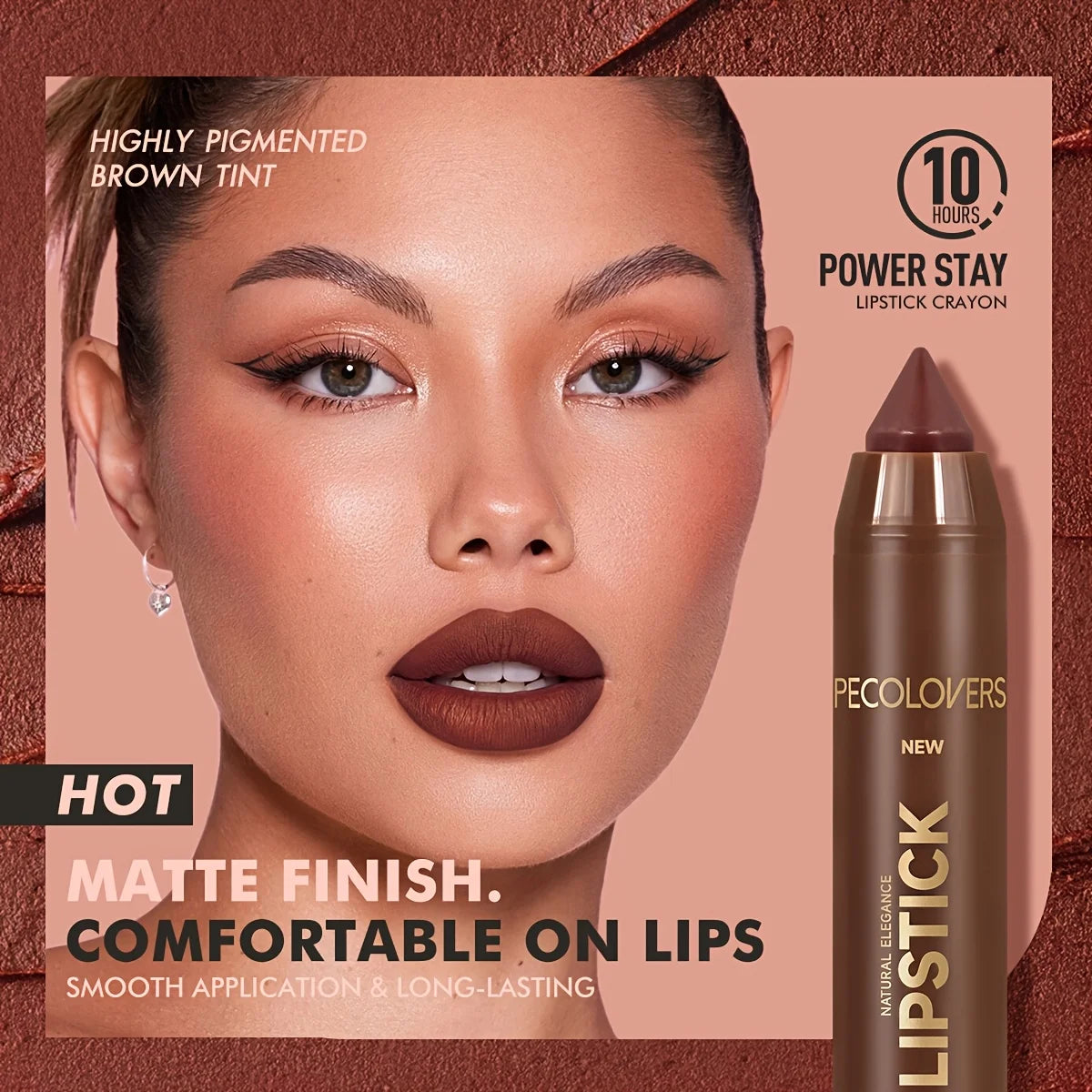 Velvet Lip Liner Crayon, Matte Tapered Gradient Lipstick Pen, Waterproof Non-Sticky Contouring Lip Makeup, Mixed Color System