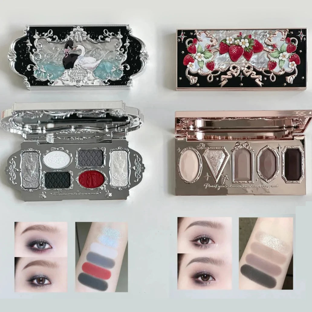 Moonlight Mermaid Gemstone Eyeshadow Palette Highly Pigmented Matte Shimmer Swan Ballet Eye shadow Collection