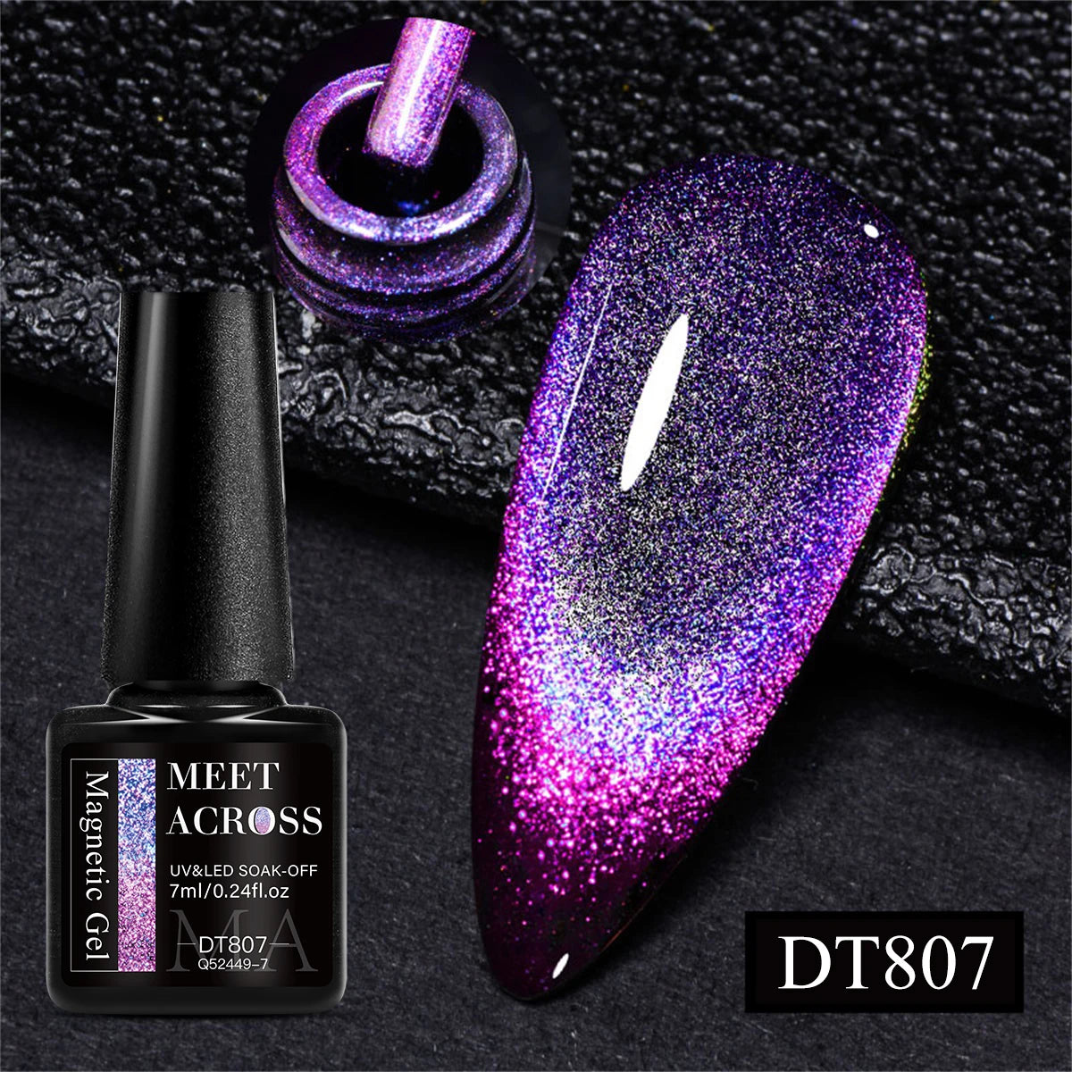 MEET ACROSS 7ml Golden Cat Magnetic Gel Nail Polish Dark Brown Red Green Christmas Nail Art Varnish Winter Autumn For Nails