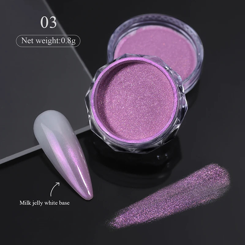1Box Nail Metal Glitter Powder Metallic Colorful Dust Metal Effect Nail Glitter Gold Nail Art UV Gel Polish Flakes Dust