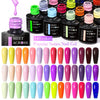 MEET ACROSS 7ml 140 Colors Glitter Gel Nail Polish Fluorescent Laser Semi Permanent Soak Off Nail Art UV Gel Varnish Manicure