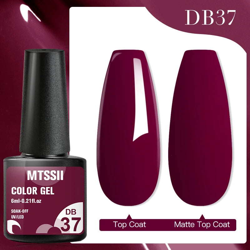 7ML Jelly Gel Nail Polish Black Crystal Translucent Dull Color Nail Art Gel Semi Permanent Varnish Soak Off UV LED Gel Polish