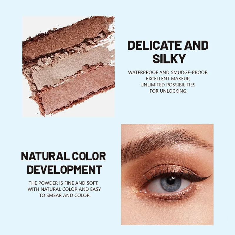 Multi color eye shadow stick, waterproof and sweat proof, shiny eye shadow stick, create bold eye makeup