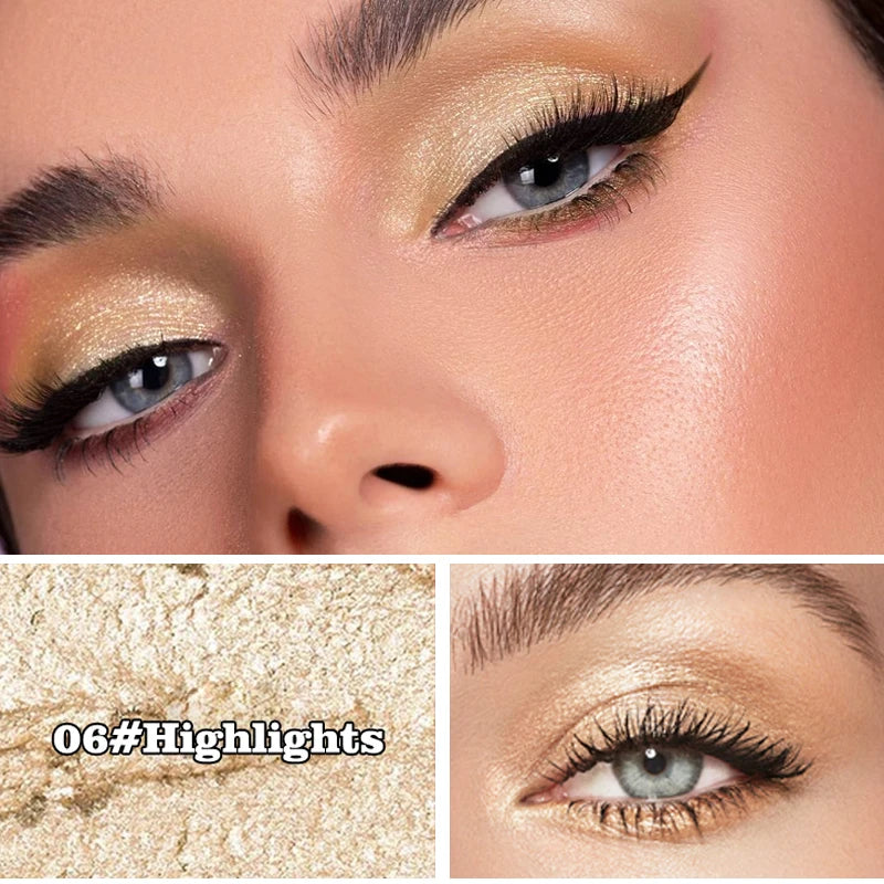 Multi color eye shadow stick, waterproof and sweat proof, shiny eye shadow stick, create bold eye makeup