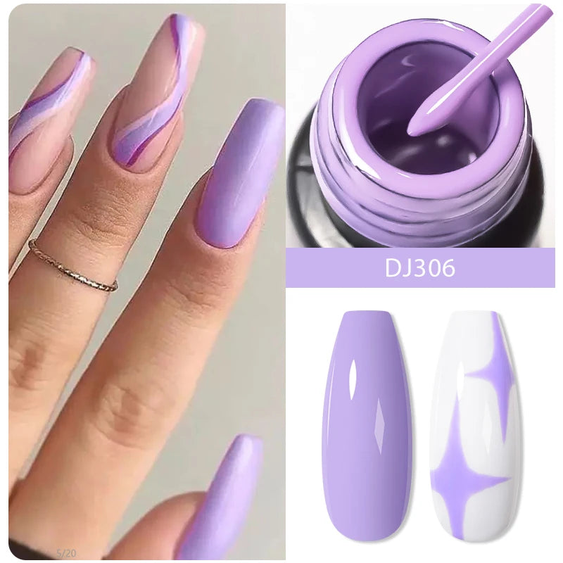 MEET ACROSS 5ml Sliver Metallic Liner Gel Nail Polish Super Bright Mirror Effect Painting Drawing Line Graffiti Stripe Nail Art