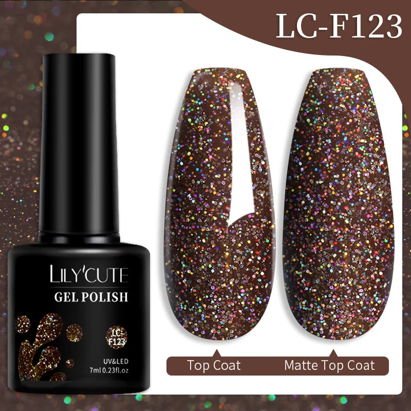 LILYCUTE Fluorescent Nail Gel Polish Orange Red Neon Bright Color Summer Series Soak Off For Manicure Nail Art UV Gel Varnish