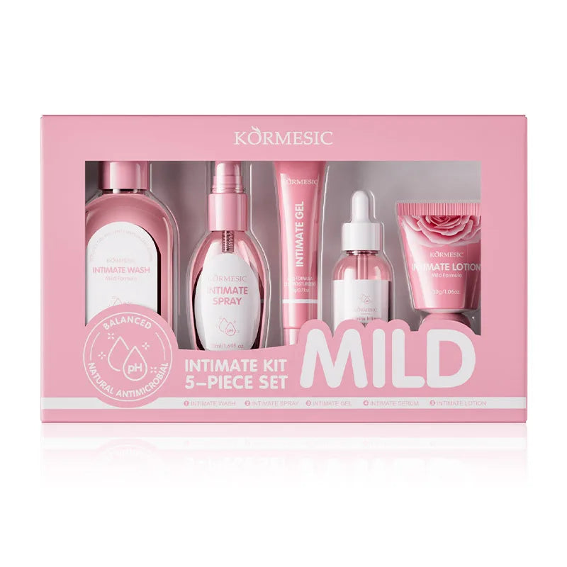 5pcs/set KORMESIC Women's Intimate Care Daily Skin Routine Set Beautifying Wash Bath Brightening Delicate Smooth Kit