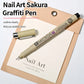0.25mm/0.3mm Black Nail Art Pen Fine Tip Nail Design Brush Cat Eye Nail Painting Professional Manicure Tools for Drawing