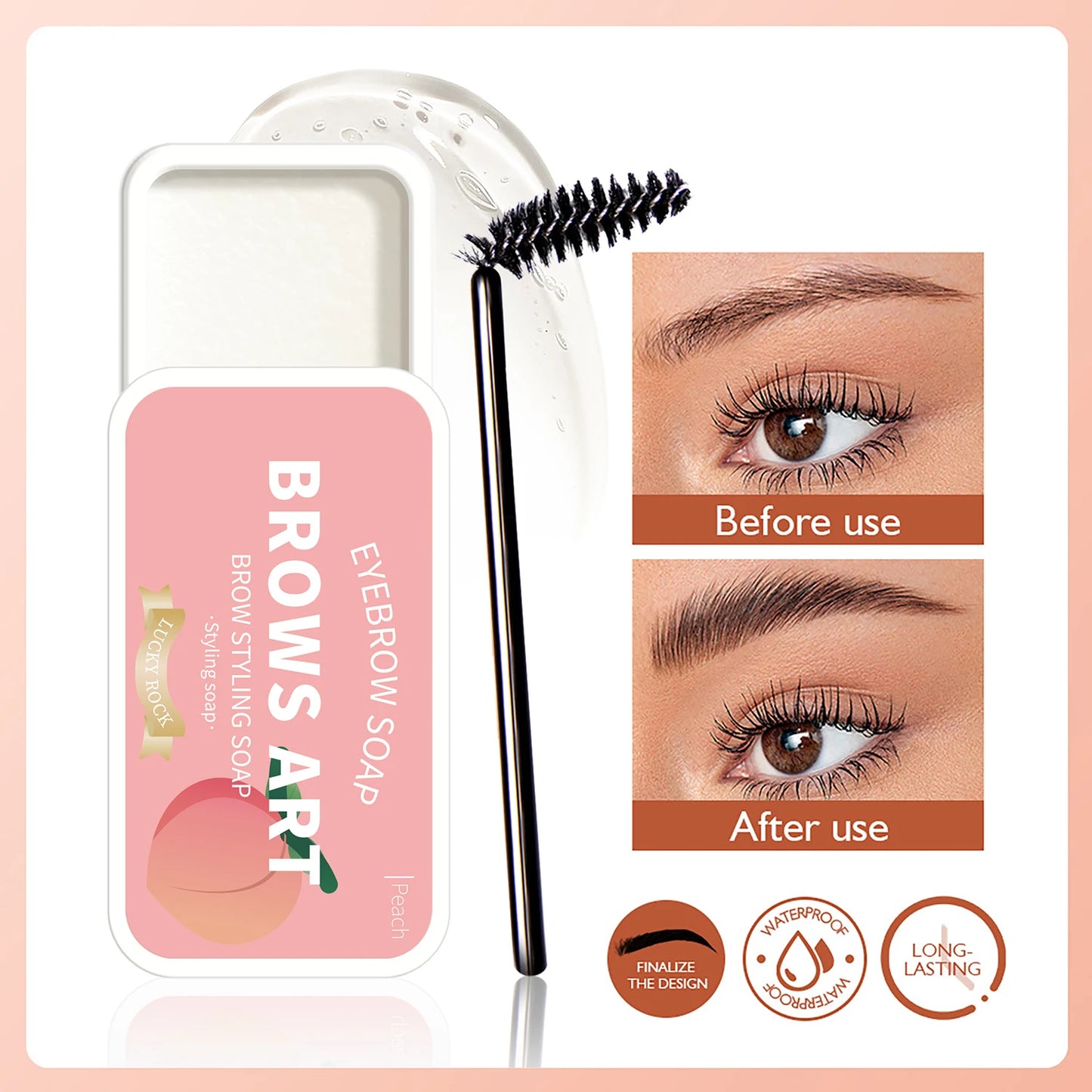 Long-Lasting Eyebrow Styling Gel with 3D Feathery Wild Brow Setting - Waterproof and Easy to Apply