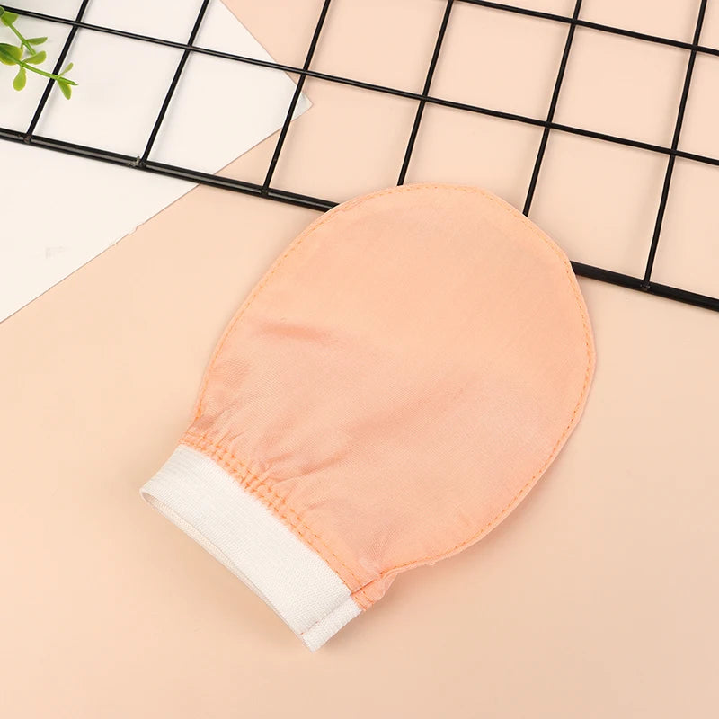 Silk Exfoliating Face Wash Beauty Towel Soft Exfoliating Skin Bath Scrub Silk Bath Face Wash Gloves