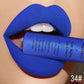 QIBEST Matte Liquid Lipstick Waterproof Lasting Velvet Lip Gloss Tint Tube Nude Pigment Red Black Purple Orange Lipsticks Makeup