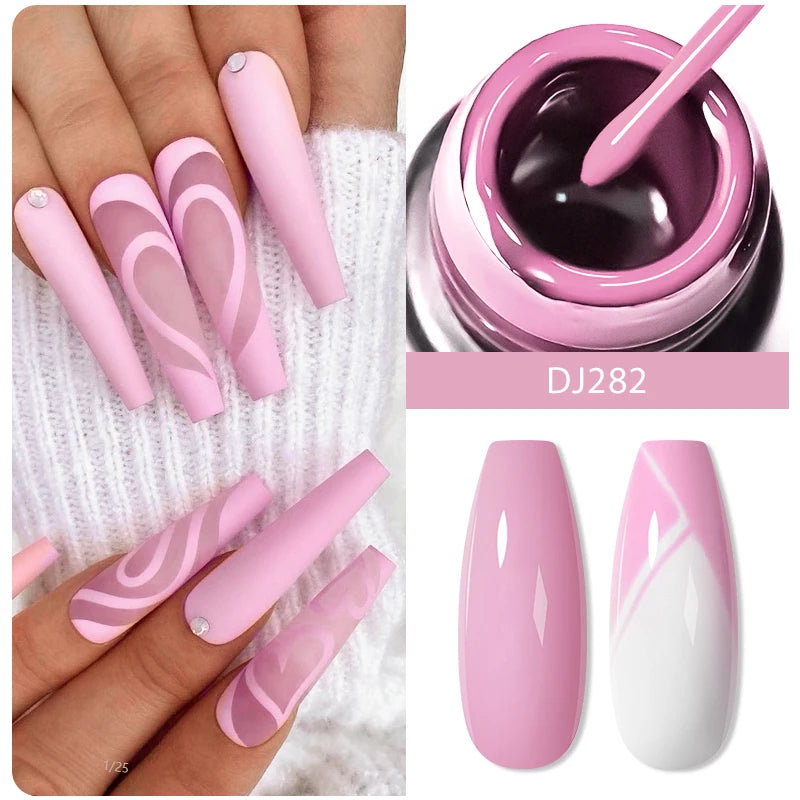 MEET ACROSS 5ml Sliver Metallic Liner Gel Nail Polish Super Bright Mirror Effect Painting Drawing Line Graffiti Stripe Nail Art