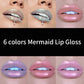 6 Colors Laser Holographic Lip Gloss Liquid Lipstick Mermaid Pigment Longlasting Glitter Lipgloss Waterproof Metallic Lip Makeup