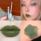 Soft Mist Matte Lip Gloss Punk Green Lip Glaze Mousse Velvet Lip Mud Long-lasting Non-drying Lipstick Halloween Makeup Cosmetics