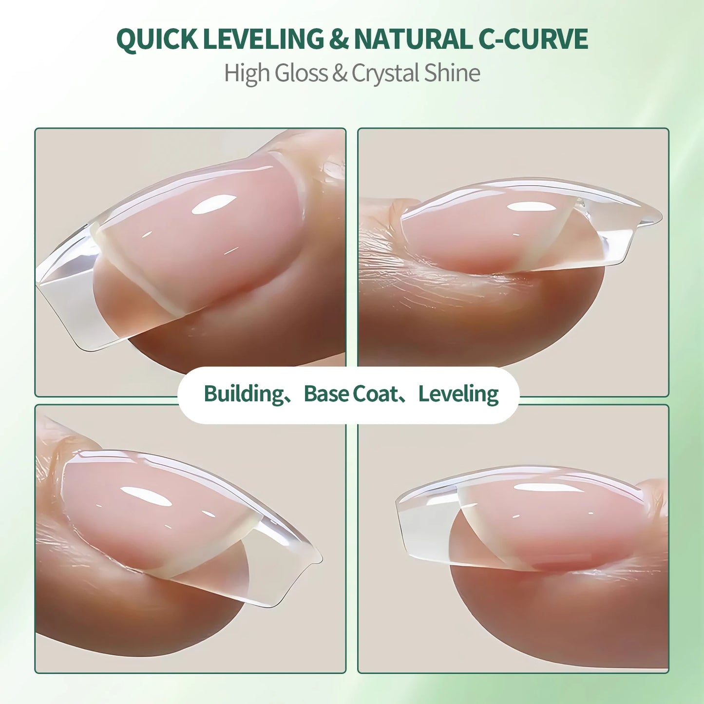 Nailpop Builder Nail Gel with Top Coat Set for French Tips Protecting Nail Apex Building Extension Shine Finish and Long Lasting