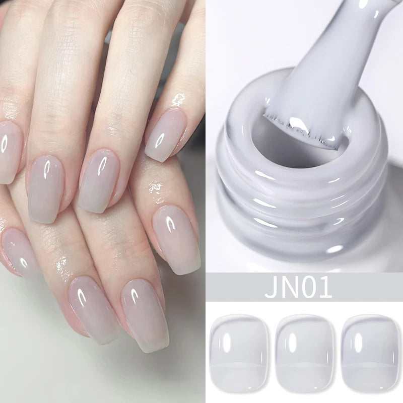BORN PRETTY 10ml Blood Red Jelly Gel Nail Polish Halloween Nails Art Gel Polish Sheer Translucent Nail Gel for Winter Manicure