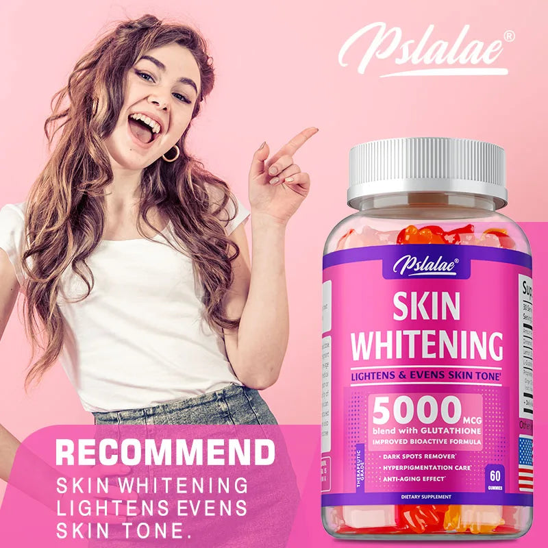 Skin Whitening Gummies - Brighten Skin Tone, Whiten and Anti-aging, Anti-oxidation, Enhance Immunity