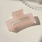New Women Elegant Transparent Frosted Rectangle Hair Claws Lady Sweet Hair Decorate Toothed Hair Clips Fashion Hair Accessories