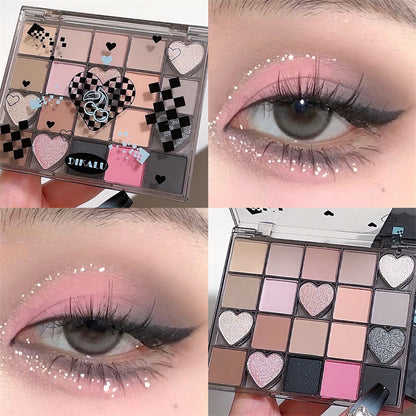 DIKALU Black Honey Multicolor Eyeshadow Palette – Matte, Pearl & Glitter Colors, Long-Lasting, Blendable & Vibrant for Stunning Eye Makeup