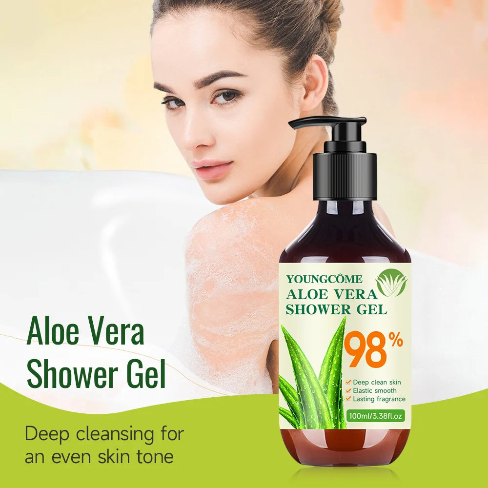 Aloe Vera Moisturizing Shower Gel,suitable for all skin types,Deep cleans pores,Improves the texture of skin Moisturizing Smooth