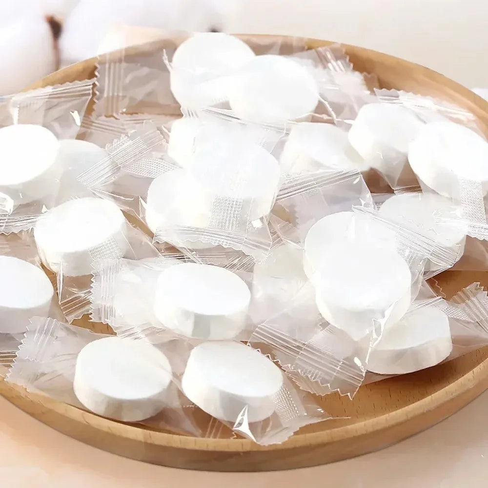 100/50/25PCS Compressed Towel Disposable Coin Face Towel Portable Makeup Cleaning Cloth Outdoor Travel Barbecue Camping Hotel
